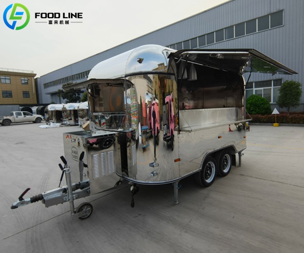 3.5 meters airstream food cart stainless steel