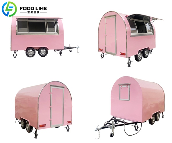 color selectable food trailer with round roof