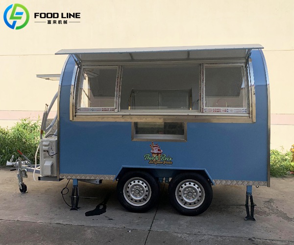 custom round food trailer