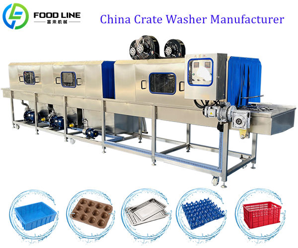 high efficiency plastic crate washing machine