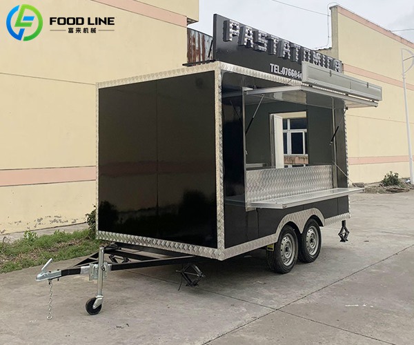 mobile square food trailer truck