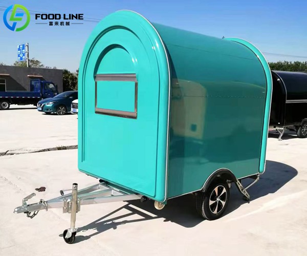 round top ice cream food trailer