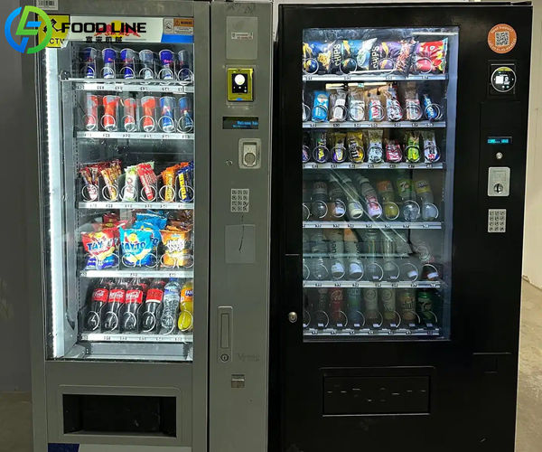 smart 24 hours vending machine with snacks and drinks