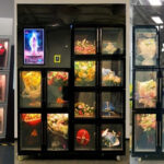 bouquet flower vending machine with cooling air