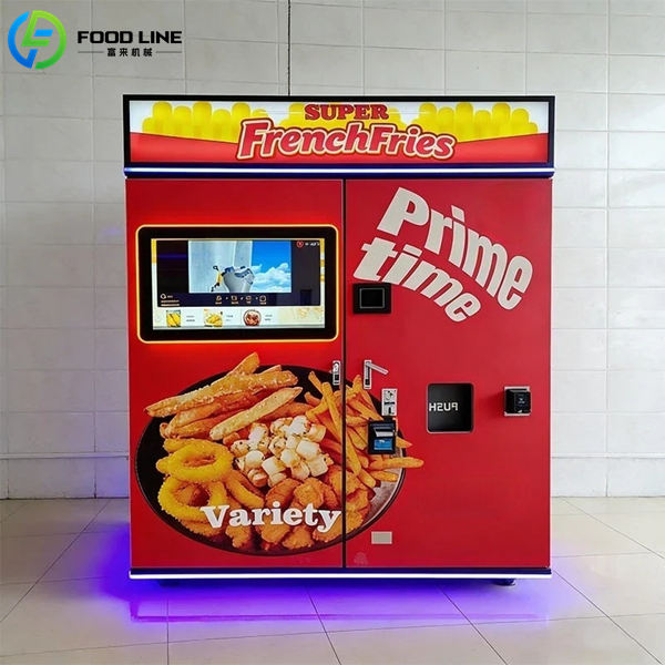 self operating french fries vending unit