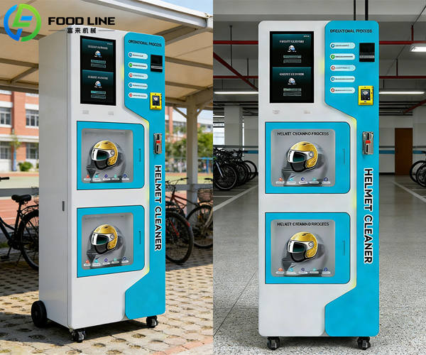 double cleaning chamber helmet disinfecting machine