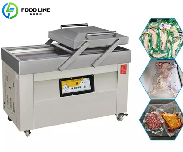 floor standing vacuum machine for food packaging