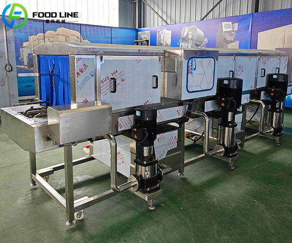 plastic crate washer with adjustable conveyor belt speed