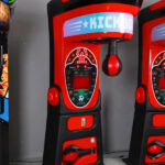 boxing arcade game machine with punch plus kick