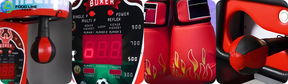 details of punching bag game machine