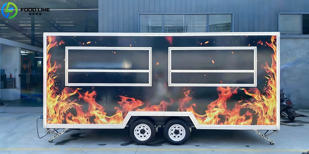 dual axle bbq food trailer