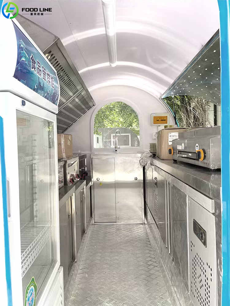 round food concession trailer with non slip floor