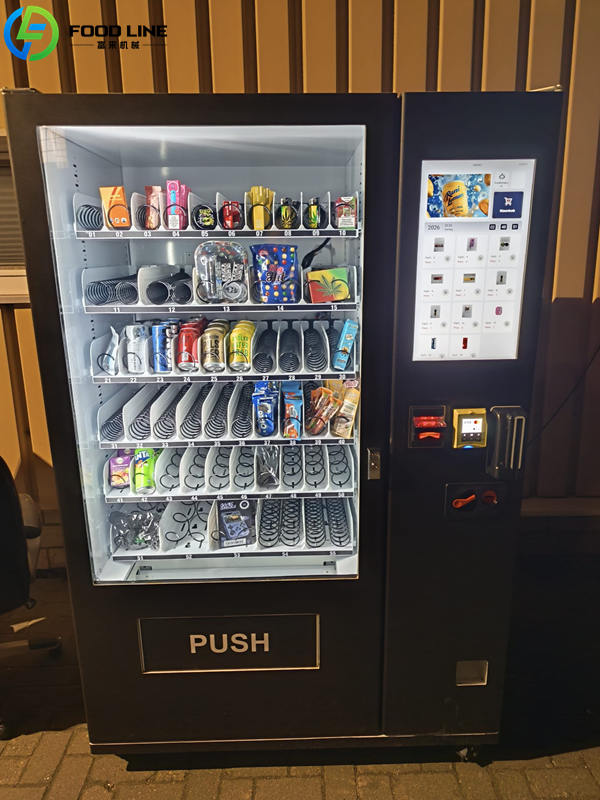 snack drink vending machine with facial recognition