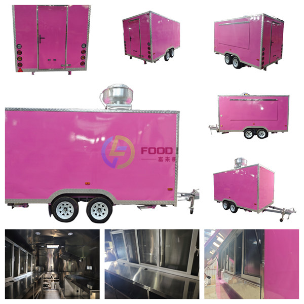 4m square trailer for bbq bakery pizza