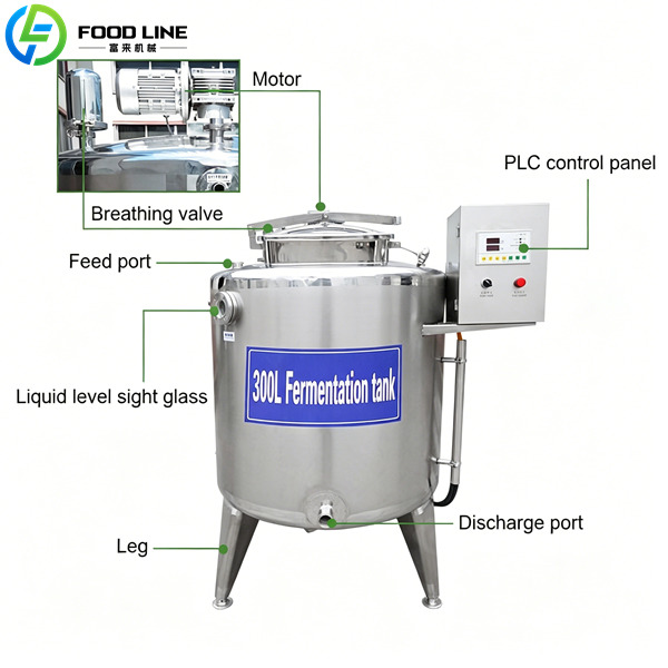 structure of yogurt fermentation tank