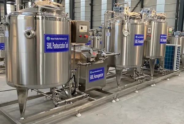 500l yogurt making equipment line exported to spain