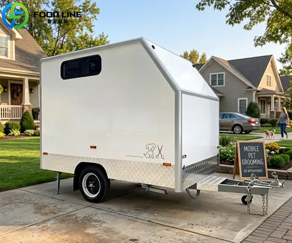 pet washing trailer for professional groomers
