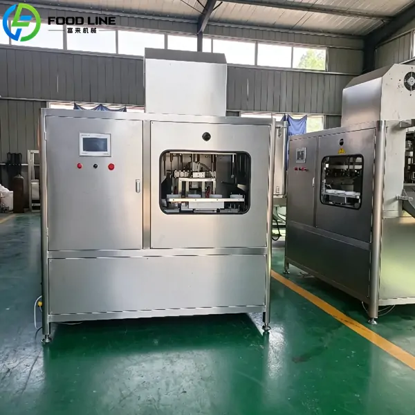 4 station peeler and corer machine