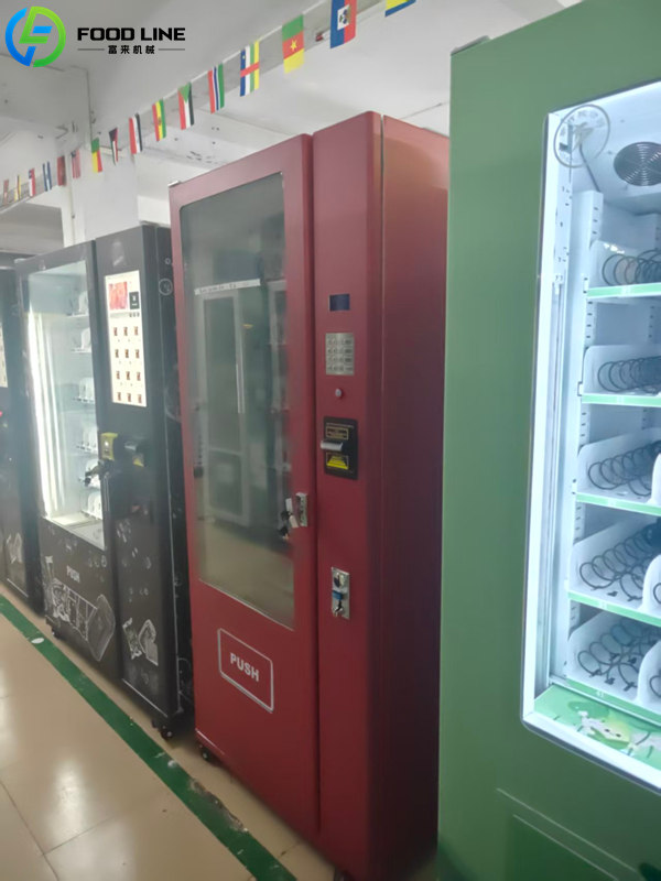 button control drop style skincare vending machine