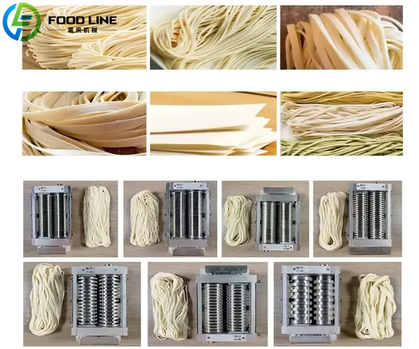 different noodle types and cutters