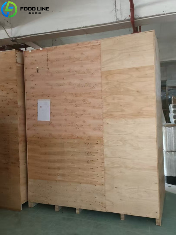 fries vending kiosk in wooden crate packaging