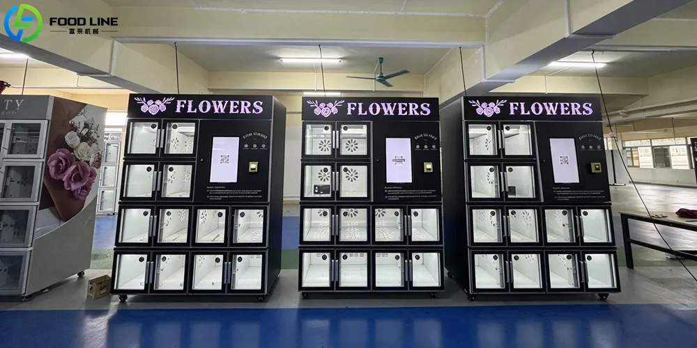 12 cell flower vending machine with touchscreen