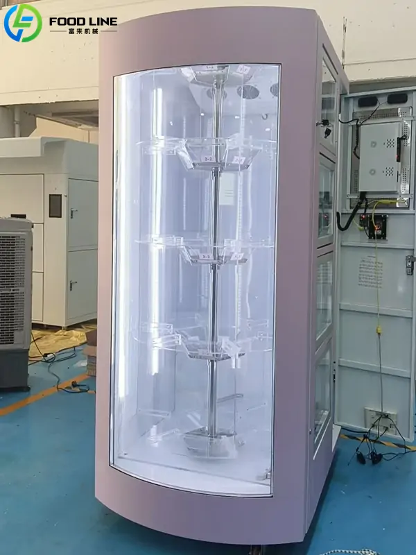 automatic floral vending machine with 360 degree rotating shelf
