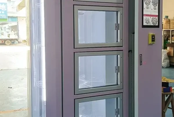 rotating shelf fresh flower vending machine sold to the us
